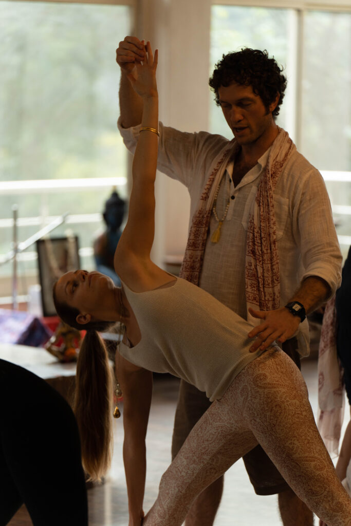 East Bay private yoga instructor guiding student